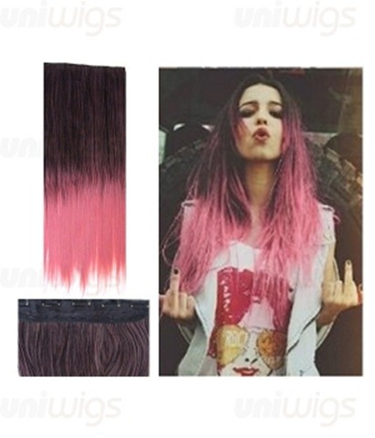 25-one-piece-ombre-pink-color-straight-clip-in-heat-friendly-synthetic-extension-tbe0001