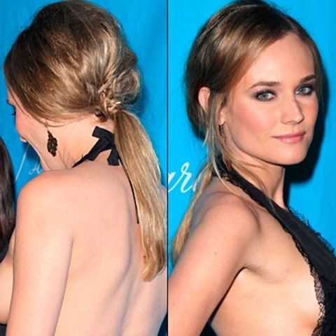 Diane Kruger with teased hairstyle