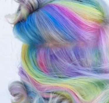 Still doing ombre hair?  How about trying the secret rainbow hair!