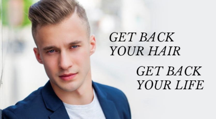 Men’s Frontal Hairpiece for Covering Receding Hairline